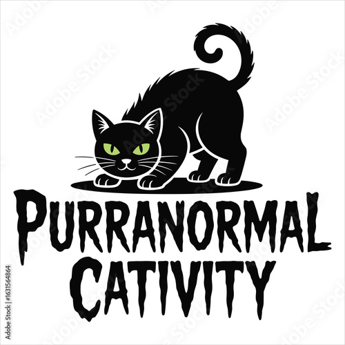 Purranormal Cativity Halloween Cat Lover T Shirt