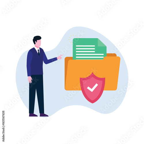 Document  Vector Illustration which can easily edit or modify