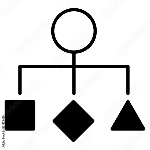 Algorithm outline mixed icon