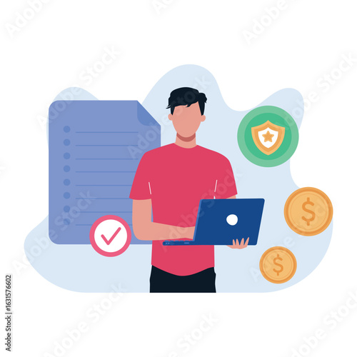 Policy Vector Illustration which can easily edit or modify
