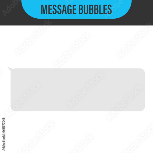 Messages Bubbles. Vector design template of message bubbles chat boxes. Place your own text to the message clouds. Composed dialogues using samples bubbles