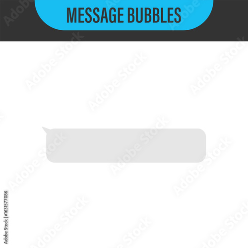 Messages Bubbles. Vector design template of message bubbles chat boxes. Place your own text to the message clouds. Composed dialogues using samples bubbles