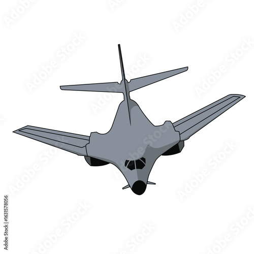 modern bomber airplane B1 lancer vector art