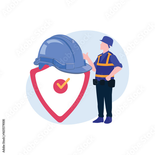 Worker Vector Illustration which can easily edit or modify