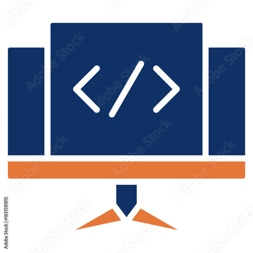 Source Code solid color icon