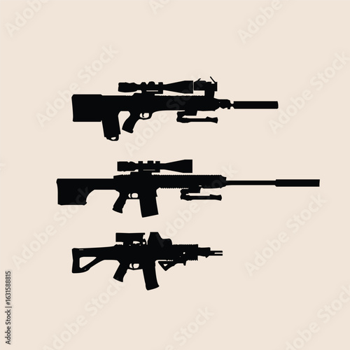 assault rifle vector illustration