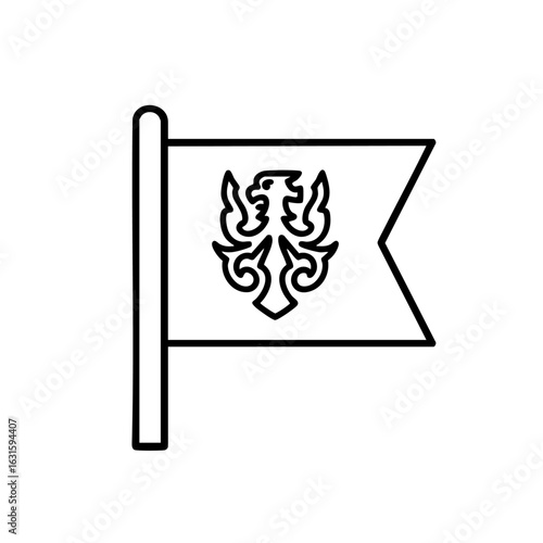 Wallpaper Mural Flag illustration showcases a stylized crest design with clean lines, offering an ImageFX design element for graphics. Torontodigital.ca