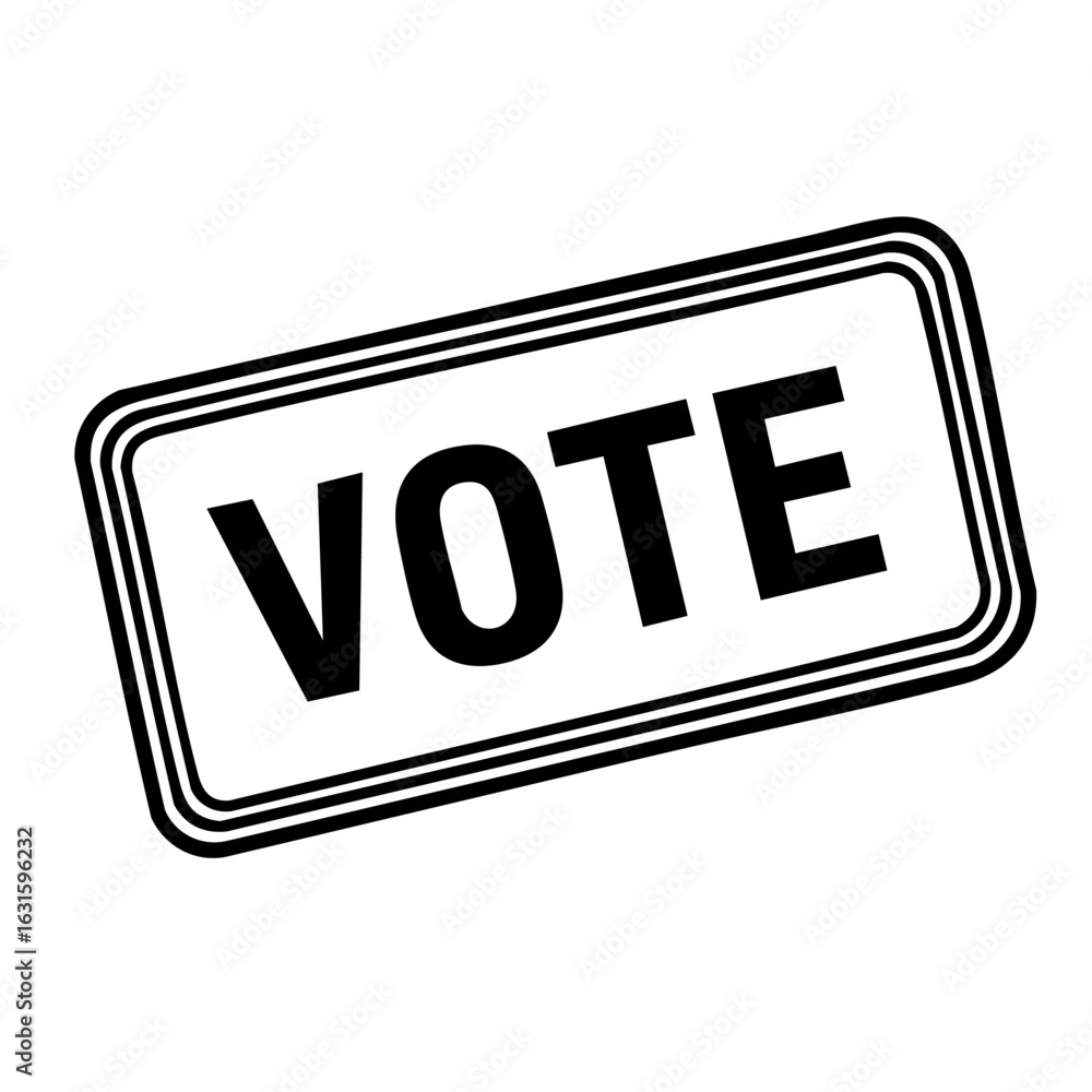 Vote sign shows democratic process, elections and civic duty. Vote message symbolizes voting rights, freedom of choice and decision making.