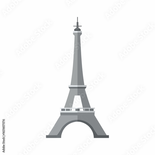 eiffel tower isolated on white
