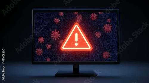 Warning Monitor Virus Loop Animation/警告モニタービルスのループアニメーション5