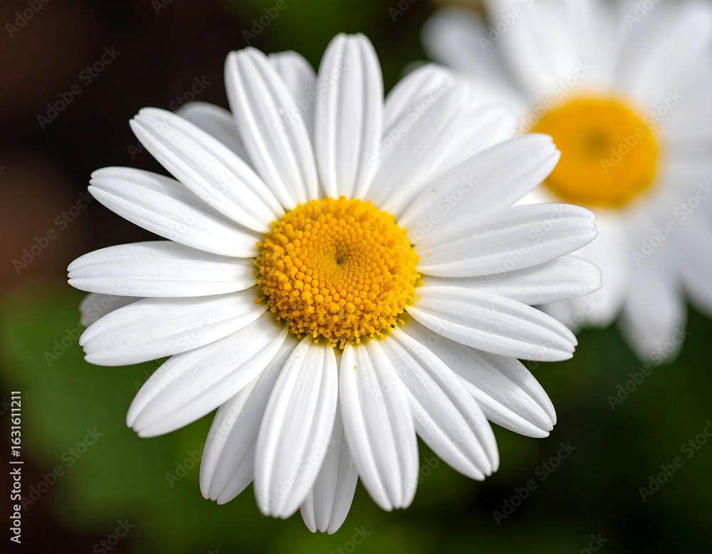 Fototapeta premium Close-up of a beautiful white daisy