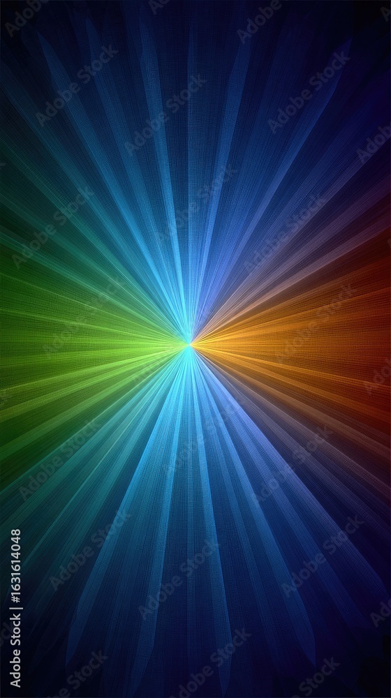 Fototapeta premium Abstract burst of vibrant colors radiating outward from a central point