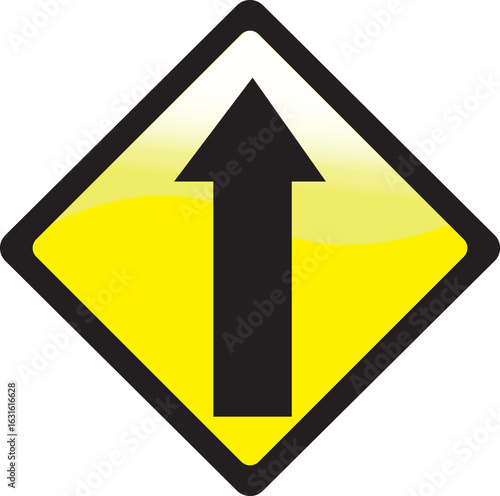 One Way Direction Traffic Sign Vector Design