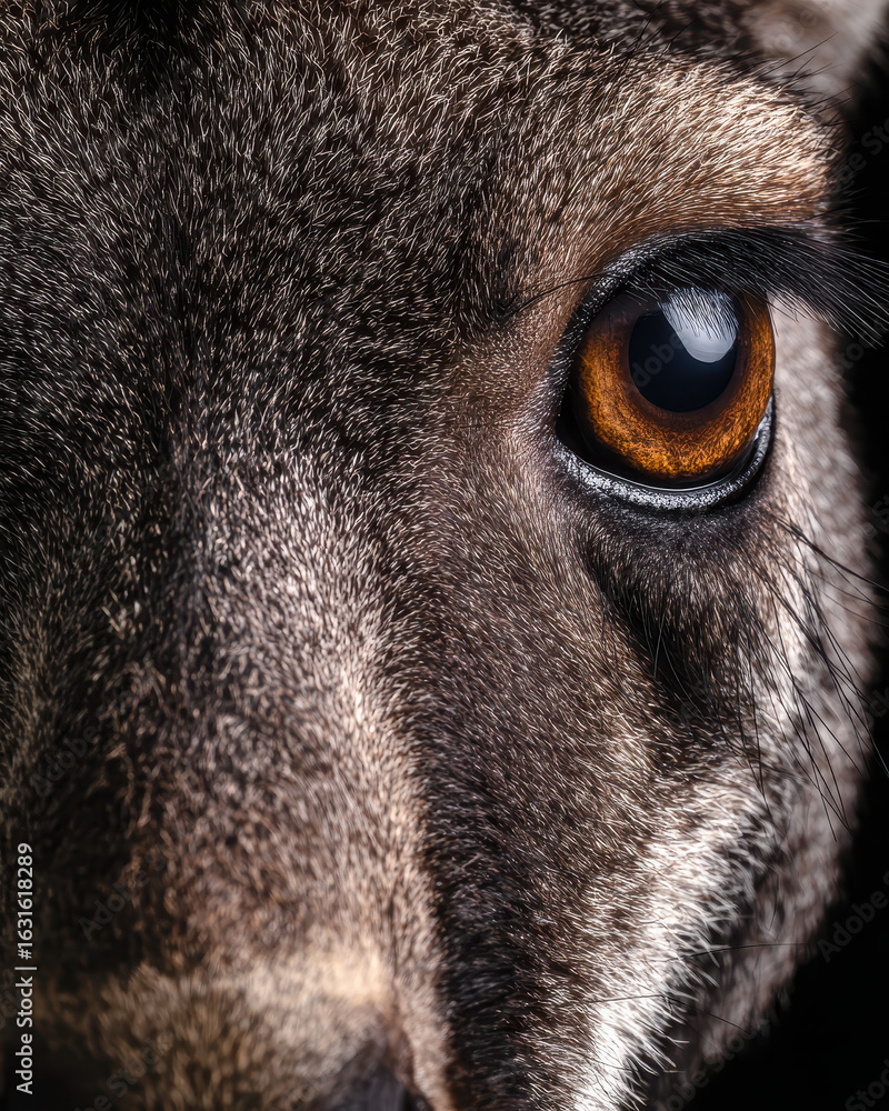 Obraz premium Kangaroos Eyes Extreme Close-up Macro