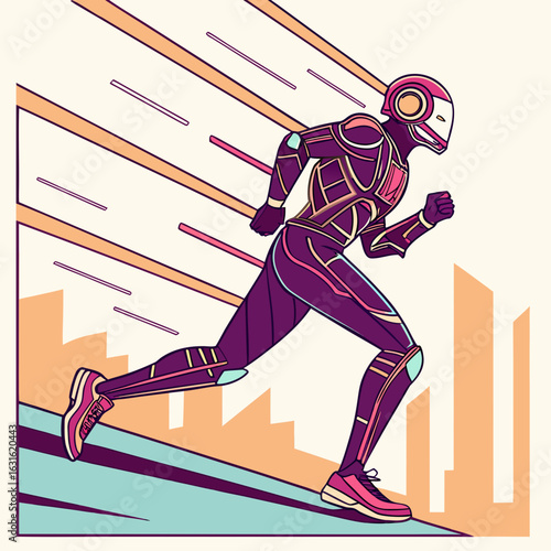 man running on the road