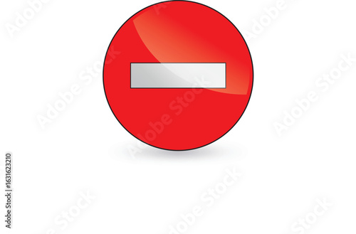 Red Stop Traffic Sign Vector Design