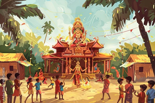 Durga Puja Festivities 2024 Celebrations of Hindu Bengali Tradition and Devotion