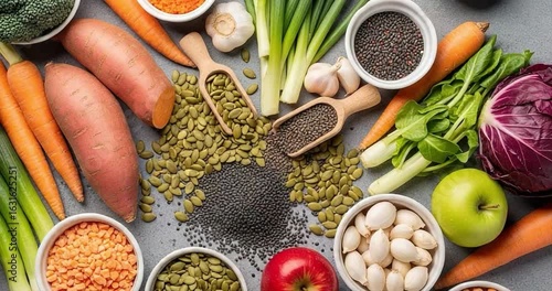 Assortment of healthy foods