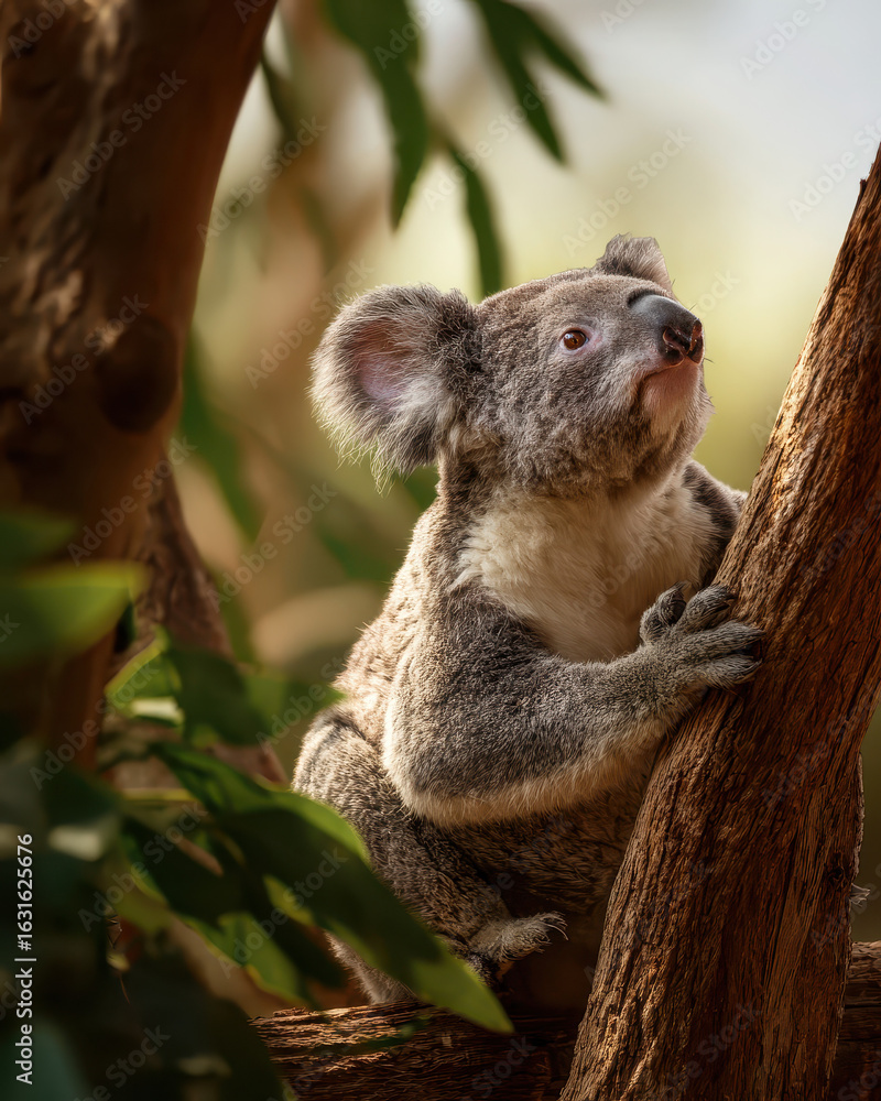 Fototapeta premium Koala in its Natural Habitat Natural Light Depth of Field