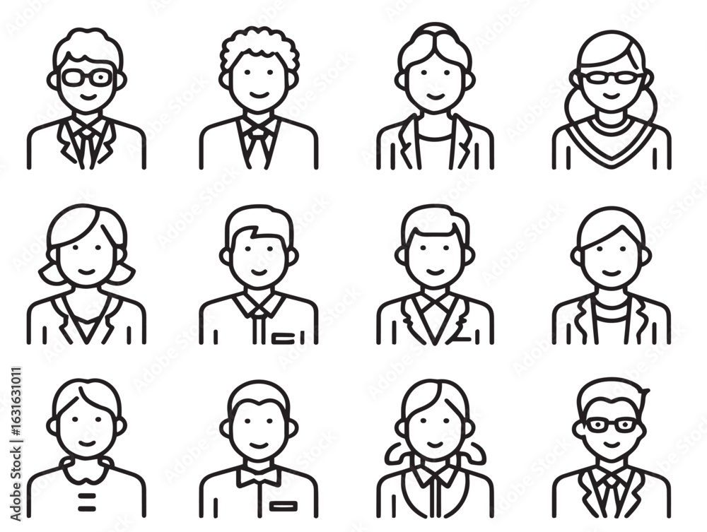 Fototapeta premium Teachers and Students Educational Icon Set Design