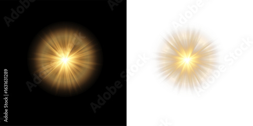 Abstract universe spotlight with star flash, shimmer, and magical lens shine PNG for vibrant energy background.