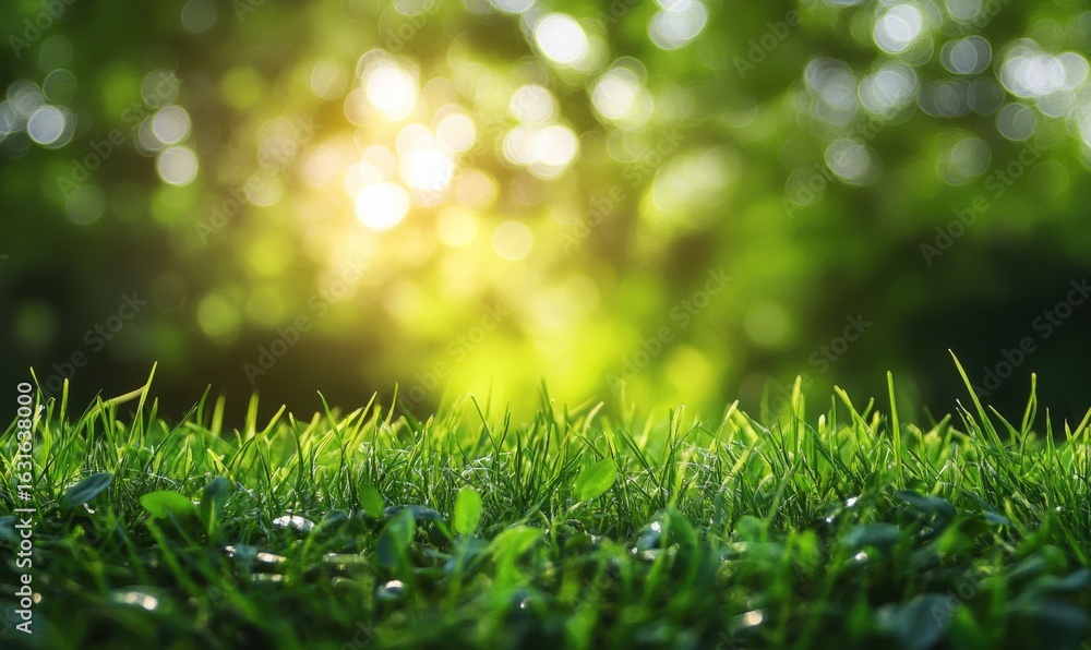 Obraz premium Soft sunlight glimmers on the surface of the lake as morning breaks. Surrounding trees and plants create a serene atmosphere, inviting relaxation and reflection.