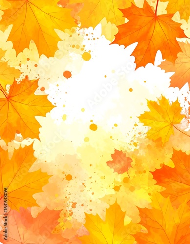 Autumn leaves background, vibrant colors