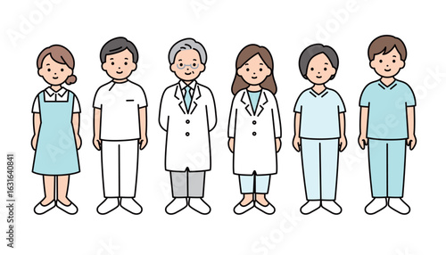 医療従事者・福祉の人物セット 全身