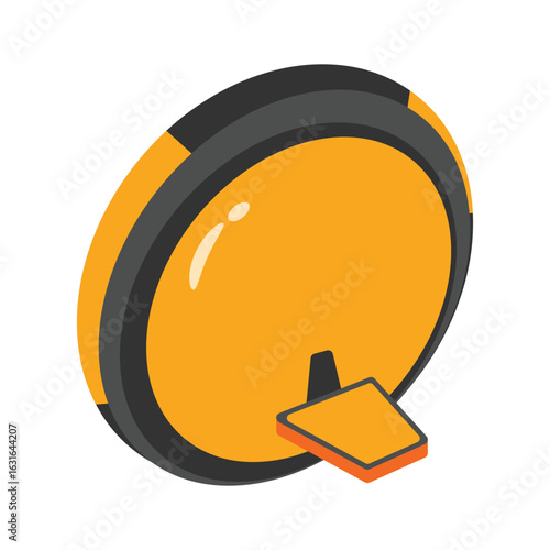 Premium 2d style icon of one-wheel monowheel  