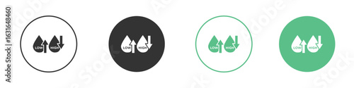 Low and high cholesterol icon