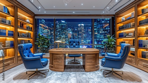 Luxurious office with city view