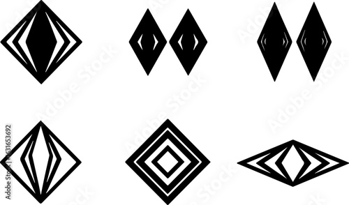 "Minimalist Diamond Twin Icons"