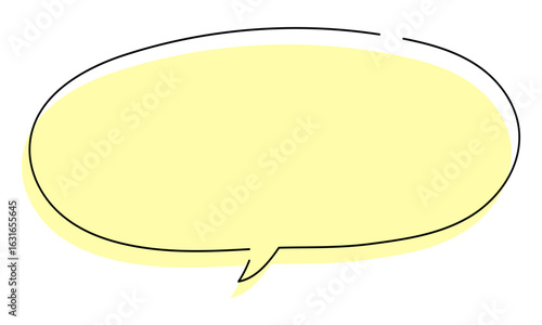 シンプルでおしゃれな手描き吹き出しのイラスト