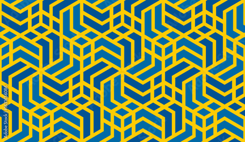 sweden flag chevron pattern. geometric background for decoration and etc. vector illustration