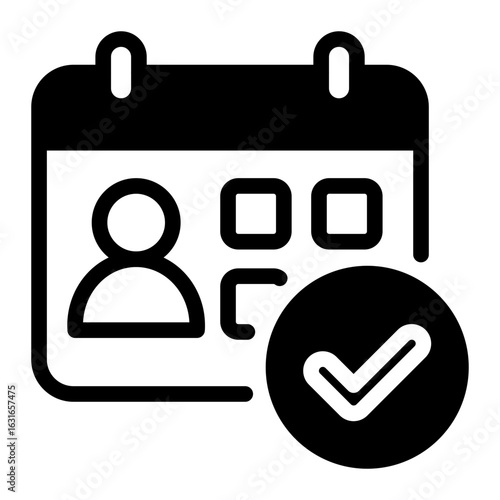 This Attendance icon is suitable for Learning Management System, etc