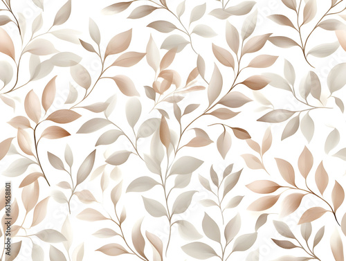 Elegant Neutral Leaf Illustration