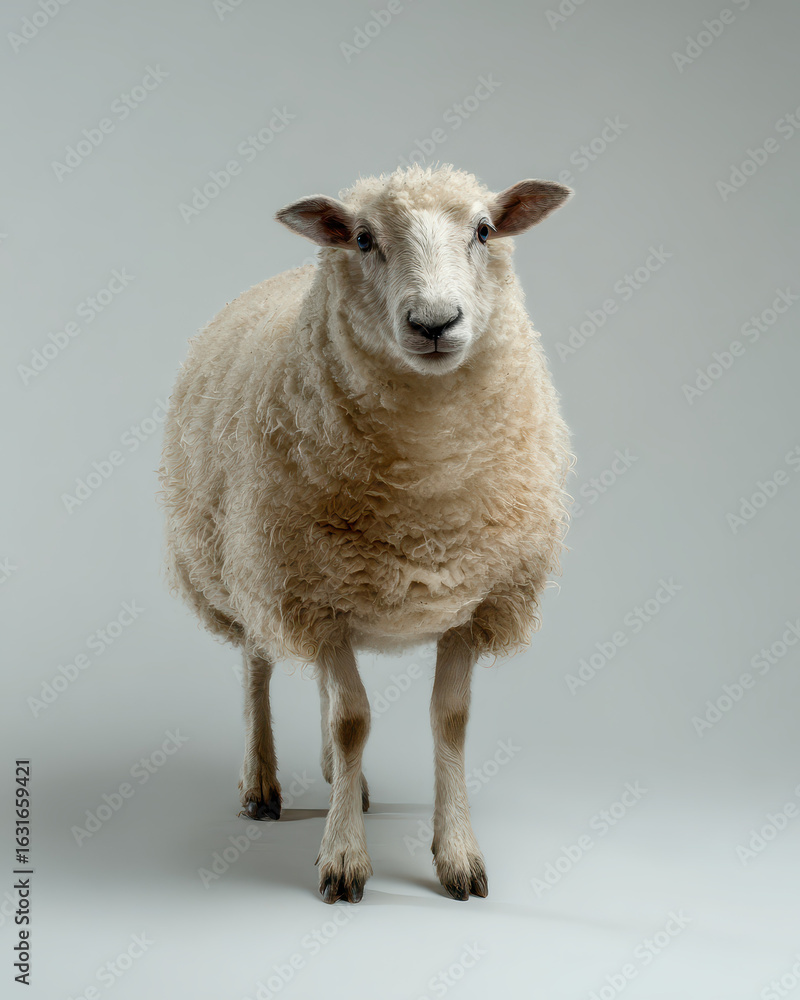 Fototapeta premium Single Sheep Minimal Product Photography
