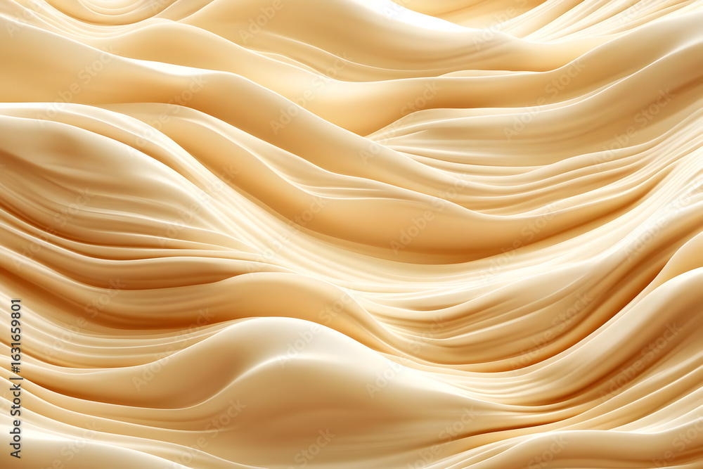 Obraz premium Creamy Waves 3D Abstract Background