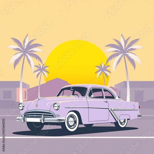 Classic Car Emblem Circle Logo Vector Art Design. Ready Made Vintage Car Logo Vector Art Illustration. Best for Classic Logo Design