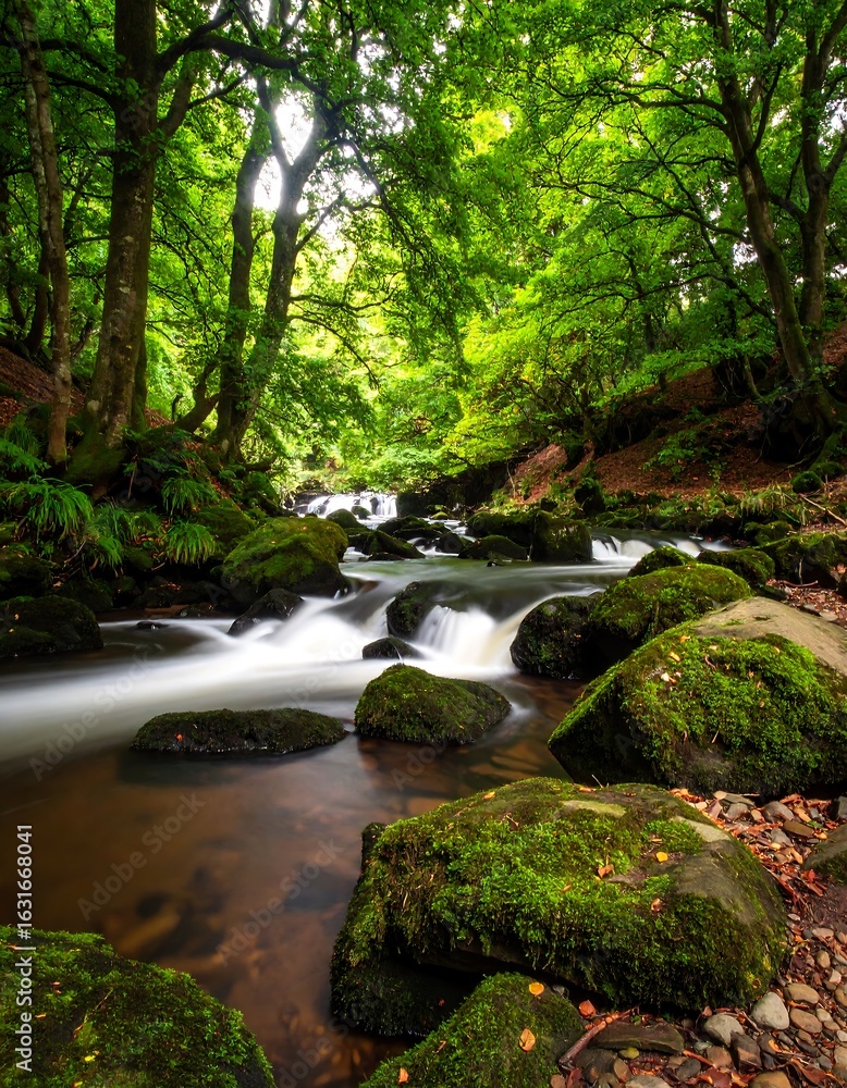 Obraz premium Lush forest stream (2)