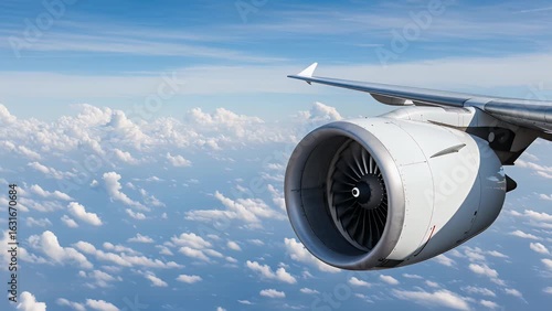 Wallpaper Mural Close-Up of Airplane Engine Mid-Flight Torontodigital.ca