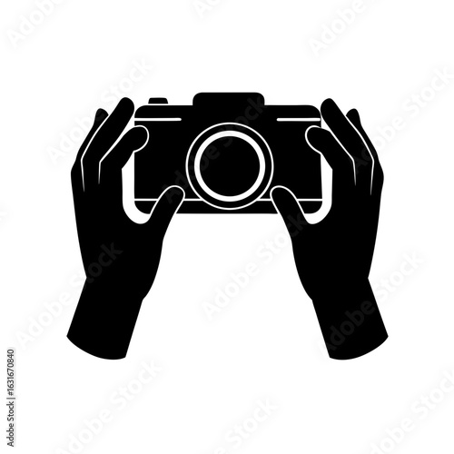 Silhouette of Two Hands Shaking Firmly – Business Partnership Symbol Isolated on White Background