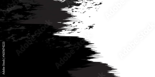 High Contrast Black and White Brush Texture with Abstract Grunge Style.