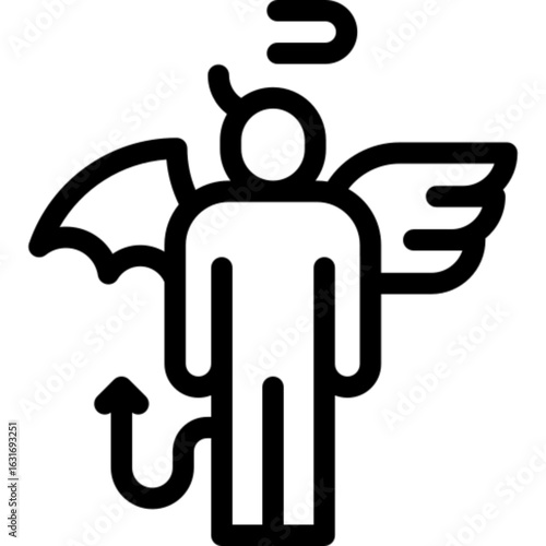 Angel and Devil Good vs Evil
