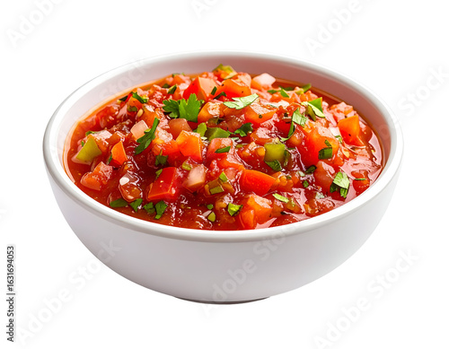 bowl of salsa sauce isolated on transparent png