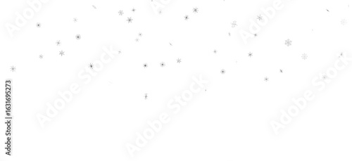 Snowflake Ballet: Exquisite 3D Illustration of Descending Festive Snowflakes in Motion