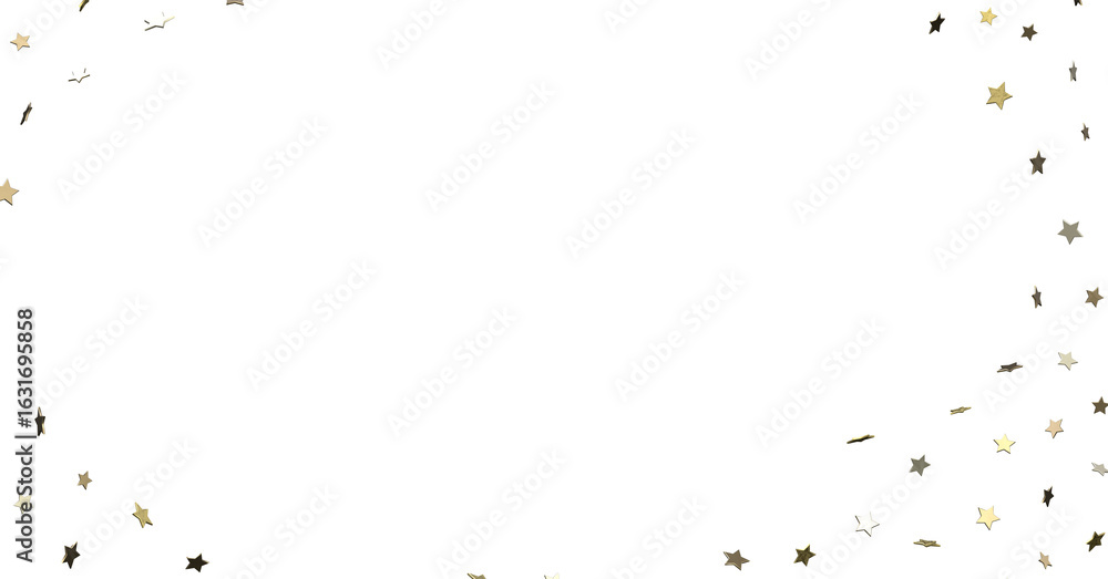 Obraz premium Stellar Christmas Drift: Radiant 3D Illustration Showcasing Descending Holiday Stars in Motion