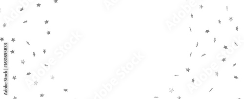 Silver stars border 3d