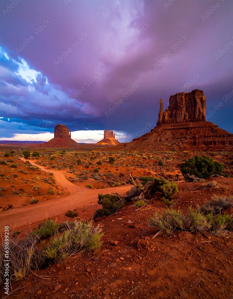 Fototapeta premium Monument Valley landscape at sunset