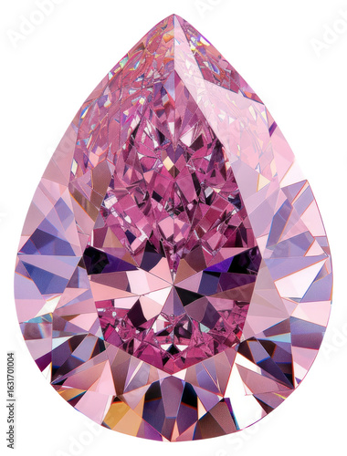 PNG Exquisite pink pear-shaped diamond